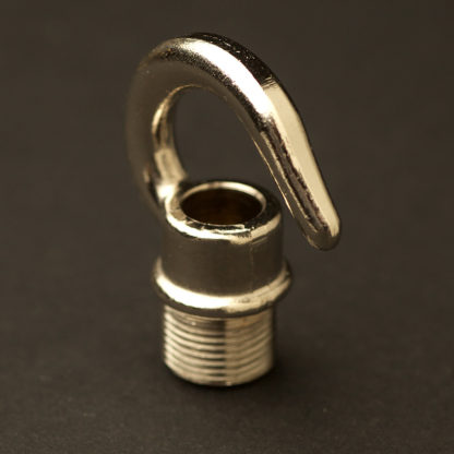 Nickel Brass screw in hook 1/2"