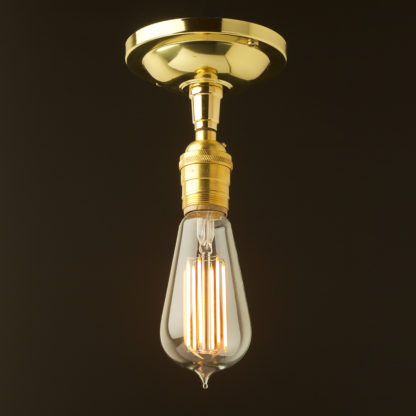 Polished Brass ceiling mount light UNO thread
