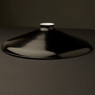 Black 14 inch Coolie 2.25 fitter Light ShadeBlack 14 inch enameled coolie shade