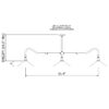 Plumbing Pipe Billiard table light with fixed shades 51.5 inch