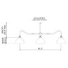 Plumbing Pipe Billiard table light 47.3 inches with dome shades