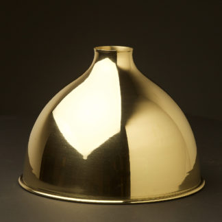 Polished brass dome light shade 10.5 inch