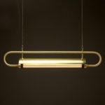 37 inch X half inch solid brass pipe loop LED tube light