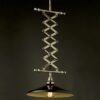 Nickel adjustable scissor pendant black shade long