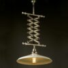 Nickel adjustable scissor pendant white shade