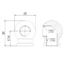 Side tapped ball coupling 1/2″ - Image 2