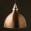 Bronze 10.7 inch dome shade Brass E26 Pendant nickel hardware