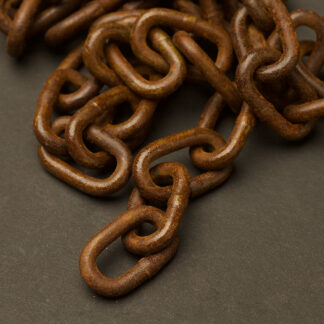 Industrial Lighting Chain Fat Link antiqued Penetroled