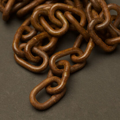Industrial Lighting Chain Fat Link antiqued Penetroled
