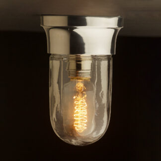 Small Aluminum Flush-mount Light spiral tube incandescent